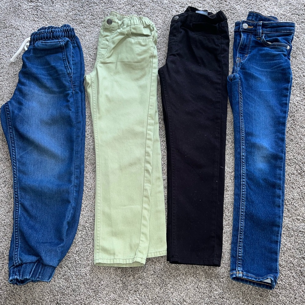 2 pairs of denim and 2 pairs of pants